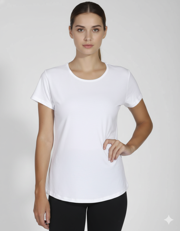 Remera M/C Basica Alg Lycra